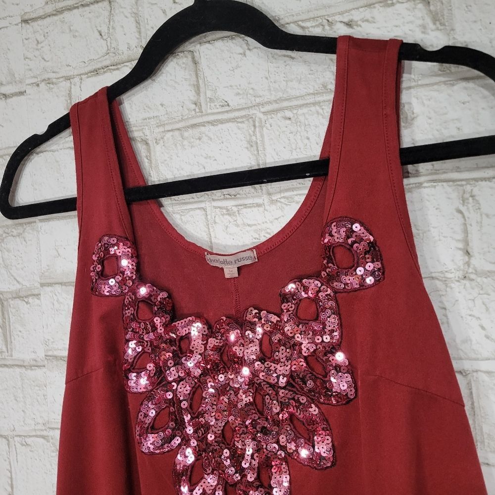 Charlotte Russe sequin red tank - Picture 5 of 11